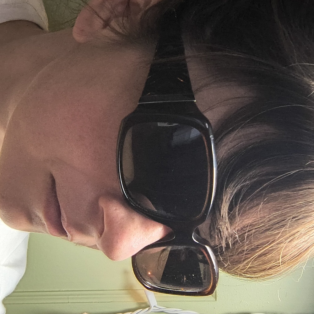 Women's Burberry Brown & Silver Pattern Embossed Sunglasses with Checkered Case - Picture 12 of 17